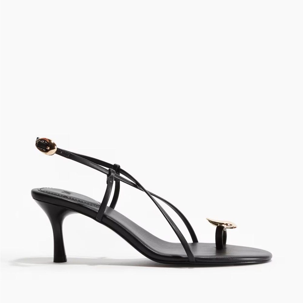 H&M Black and Gold Women's Sandals NWT - Picture 2 of 4